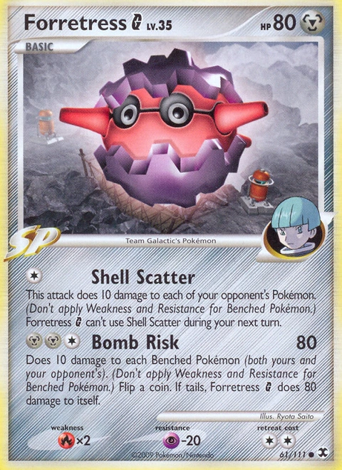 Forretress G Pokémon card from Rising Rivals, number 61 (Standard print)