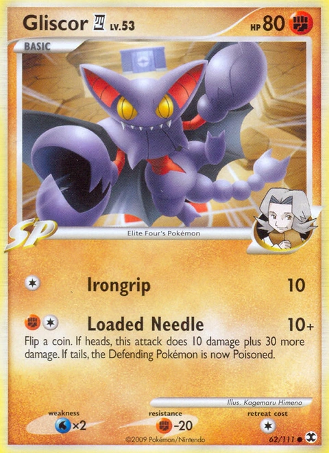 Gliscor E4 Pokémon card from Rising Rivals, number 62 (Standard print)