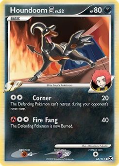 Houndoom E4 Pokémon card, number 65