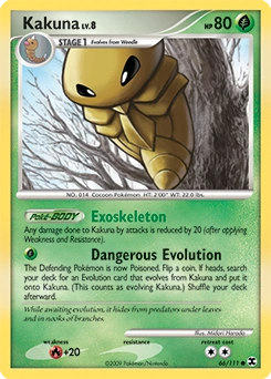 Kakuna Pokémon card, number 66