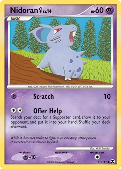Nidoran ♀ Pokémon card, number 71