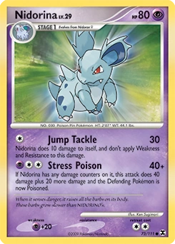 Nidorina Pokémon card, number 73