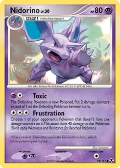 Nidorino Pokémon card, number 74