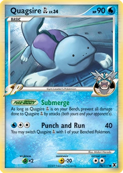 Quagsire GL Pokémon card, number 76