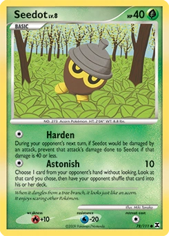 Seedot Pokémon card, number 78