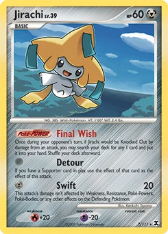 Jirachi Pokémon card, number 7