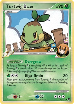 Turtwig GL Pokémon card, number 85