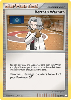 Bertha's Warmth Pokémon card, number 90