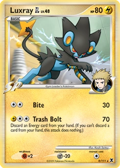 Luxray GL Pokémon card, number 9
