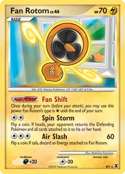Fan Rotom Pokémon card, number RT1