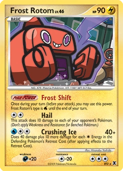 Frost Rotom Pokémon card, number RT2