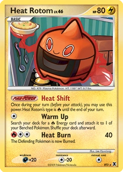 Heat Rotom Pokémon card, number RT3