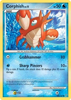 Corphish Pokémon card, number 100
