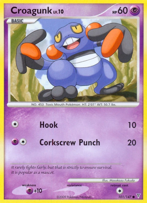 Croagunk Pokémon card from Supreme Victors, number 101 (Standard print)