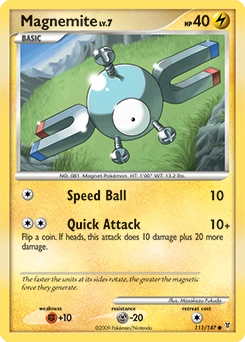 Magnemite Pokémon card, number 111