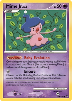 Mime Jr. Pokémon card, number 115