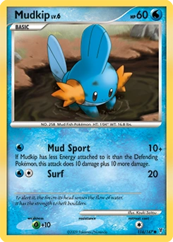 Mudkip Pokémon card, number 116