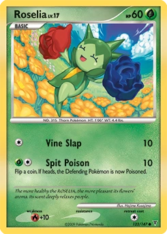 Roselia Pokémon card, number 123