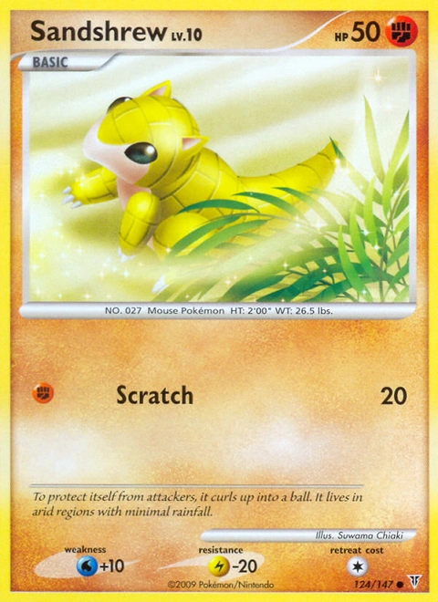 Sandshrew Pokémon card from Supreme Victors, number 124 (Standard print)