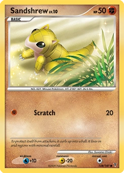 Sandshrew Pokémon card, number 124
