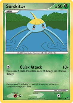 Surskit Pokémon card, number 130