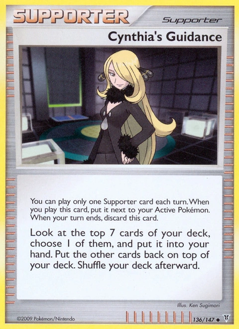 Cynthia's Guidance Pokémon card from Supreme Victors, number 136 (Standard print)