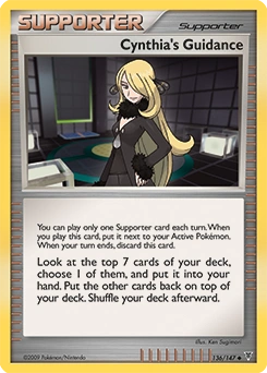 Cynthia's Guidance Pokémon card, number 136