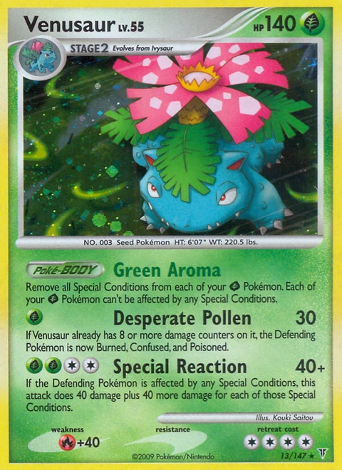Venusaur Pokémon card from Supreme Victors, number 13 (Standard (Deck Exclusive) print)