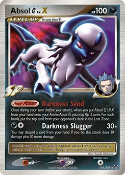Absol G LV.X Pokémon card, number 141
