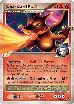 Charizard G LV.X Pokémon card, number 143