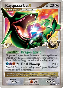 Rayquaza C LV.X Pokémon card, number 146