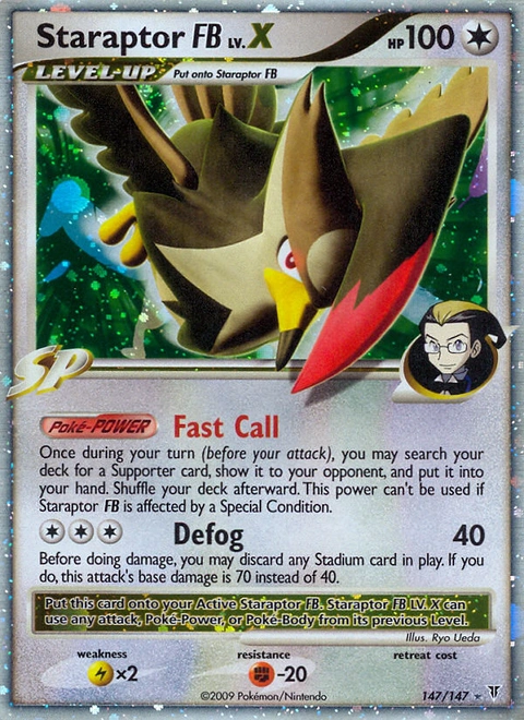 Staraptor FB LV.X Pokémon card from Supreme Victors, number 147 (Holo print)