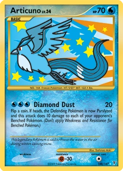 Articuno Pokémon card, number 148