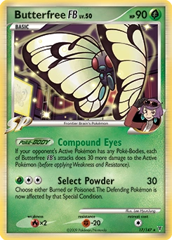 Butterfree FB Pokémon card, number 17