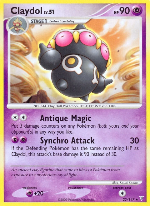 Claydol Pokémon card from Supreme Victors, number 22 (Standard print)