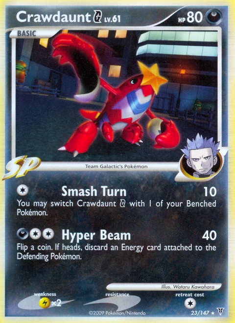 Crawdaunt G Pokémon card from Supreme Victors, number 23 (Standard print)
