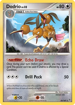 Dodrio Pokémon card, number 25