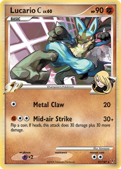 Lucario C Pokémon card, number 31