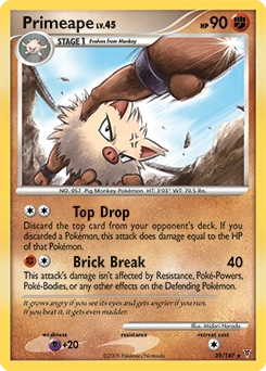 Primeape Pokémon card, number 39