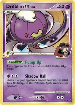 Drifblim FB Pokémon card, number 3