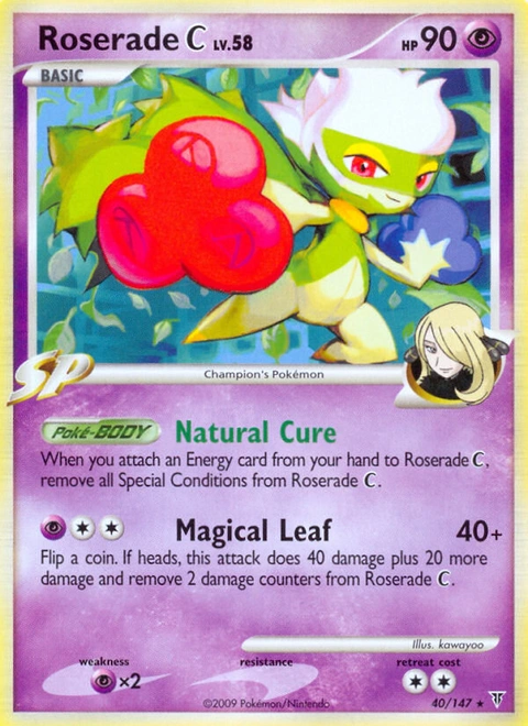Roserade C Pokémon card from Supreme Victors, number 40 (Standard print)