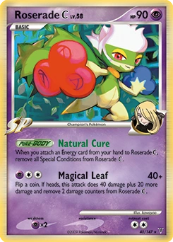 Roserade C Pokémon card, number 40