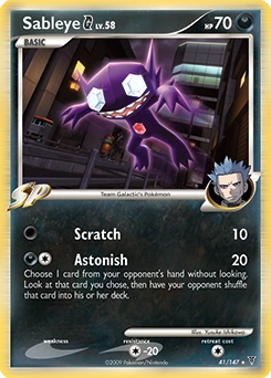 Sableye G Pokémon card, number 41