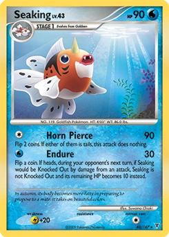 Seaking Pokémon card, number 43