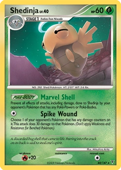 Shedinja Pokémon card, number 44