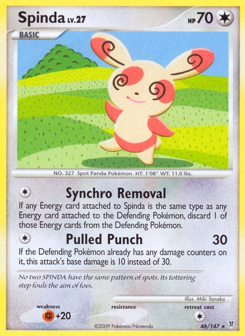Spinda Pokémon card from Supreme Victors, number 46 (Standard print)