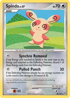 Spinda Pokémon card, number 46