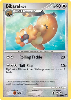 Bibarel Pokémon card, number 51