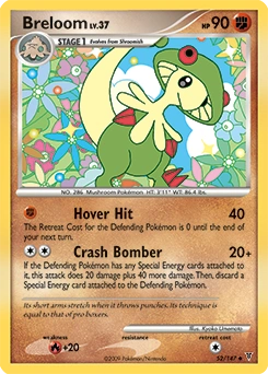 Breloom Pokémon card, number 52