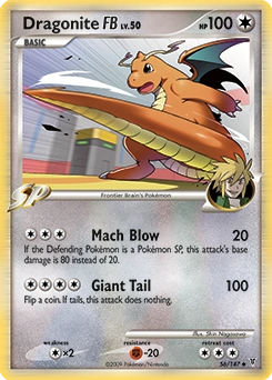 Dragonite FB Pokémon card, number 56
